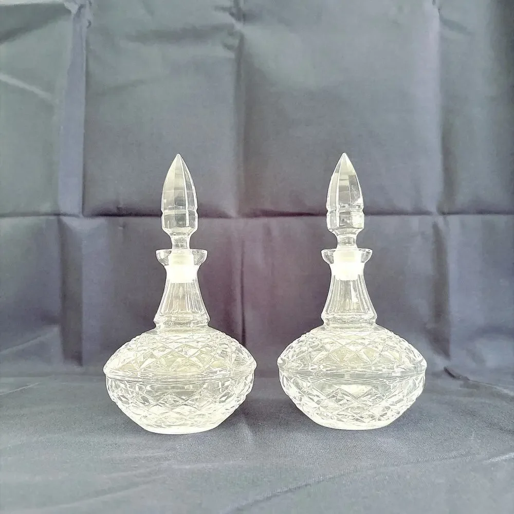 Vintage Waterford Crystal Vinegar Decanters with Stoppers